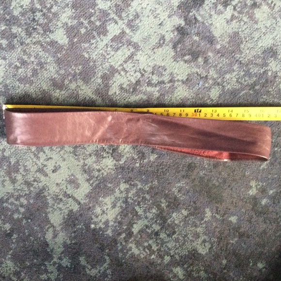 Vintage Emmanuel Leather Suede Belt Made in Canada Burgundy Adjustable Small/Med - Picture 13 of 13